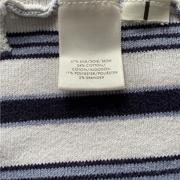 Ann Taylor gray/black/white silk blend pullover sweater/tunic. Size M. - Picture 8 of 8